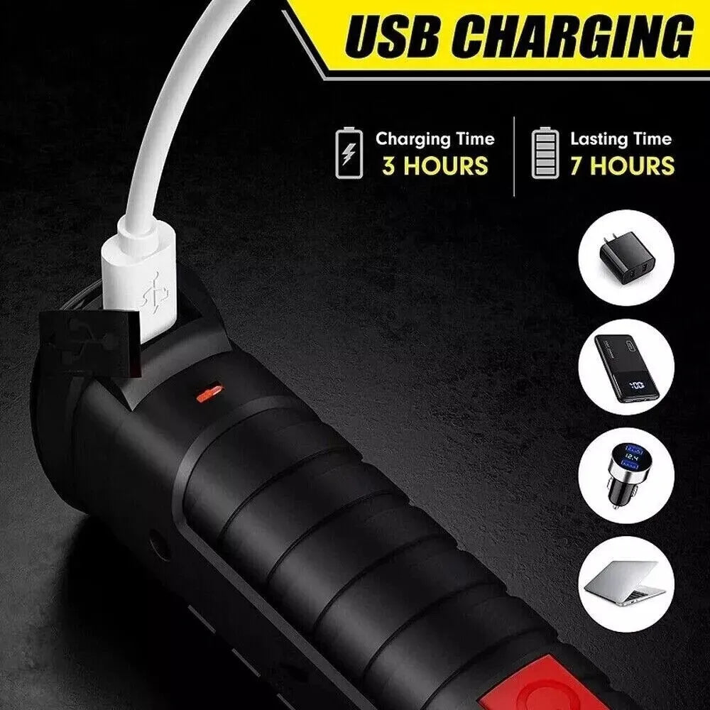 Ultra-Bright 120000LM Magnetic LED Work Light – USB & 360° Rotate