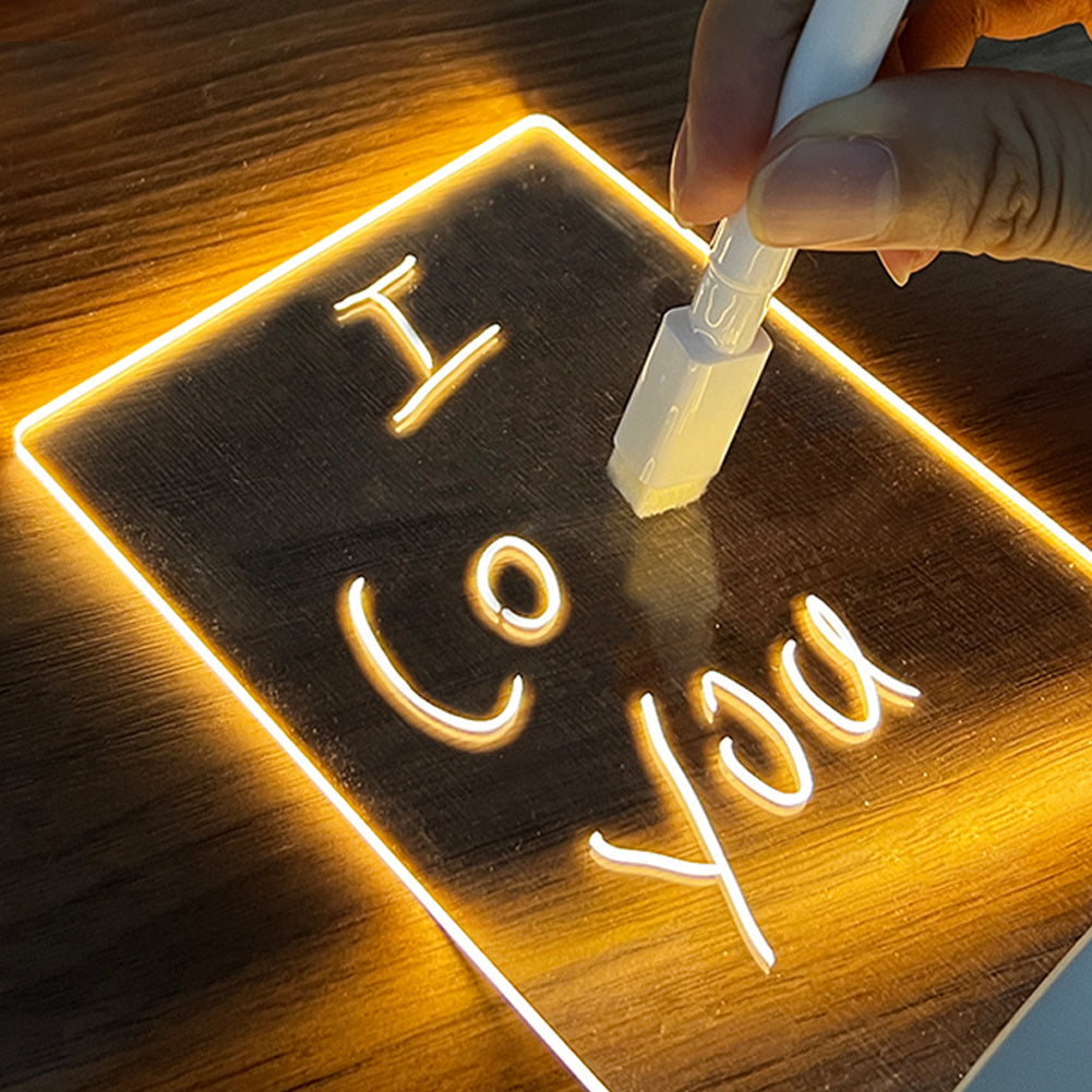 Creative USB LED Message Board Lamp – Write, Glow & Erase!
