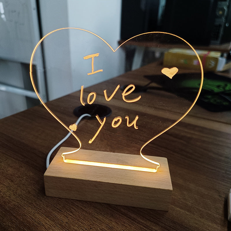 Creative USB LED Message Board Lamp – Write, Glow & Erase!