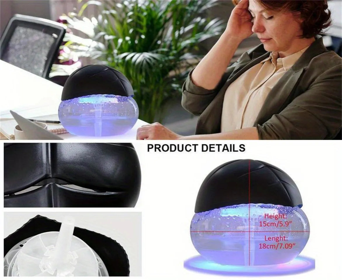 Breathe Fresh: LED Air Purifier with 4 Colors Magic!