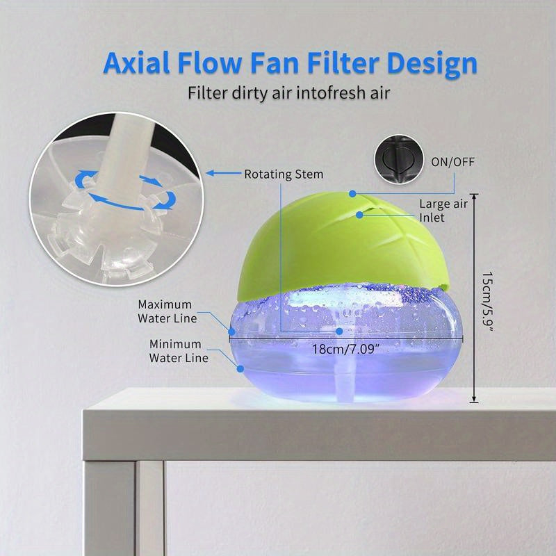 Breathe Fresh: LED Air Purifier with 4 Colors Magic!